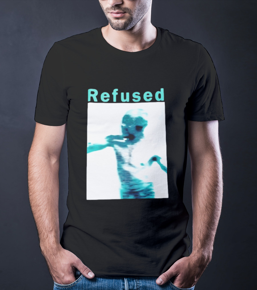 Refused Songs To The Flames Of Discontent Distorted Blue Figure T-Shirt