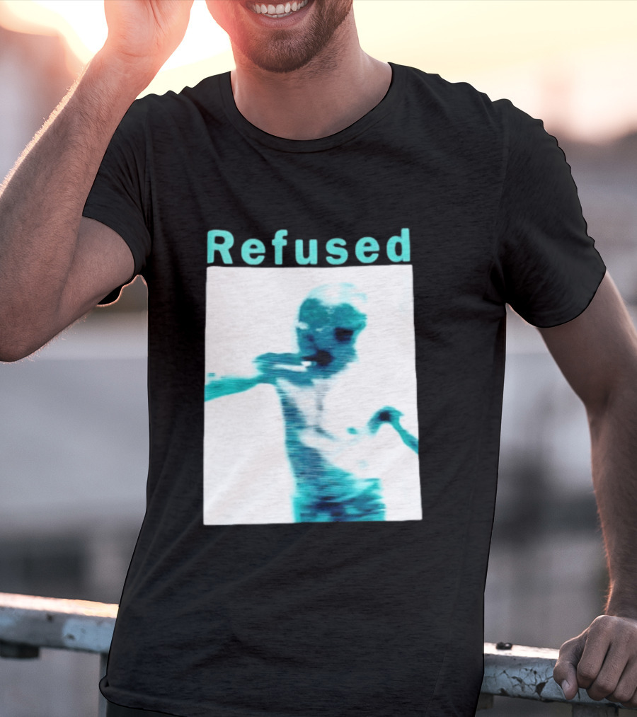 Refused Songs To The Flames Of Discontent Distorted Blue Figure T-Shirt