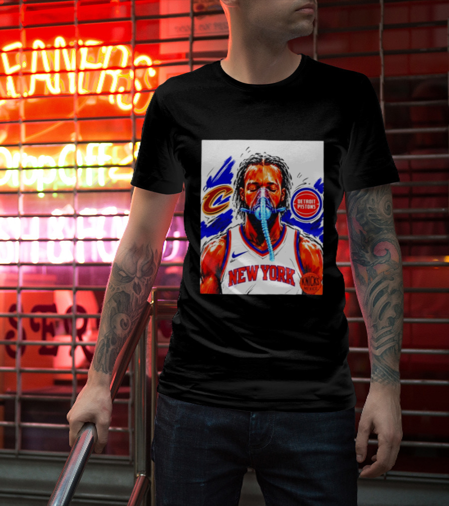 New York Knicks Jalen Brunson Vs Detroit Pistons Cleveland Cavaliers Matchup Knicks Mexico T-Shirt