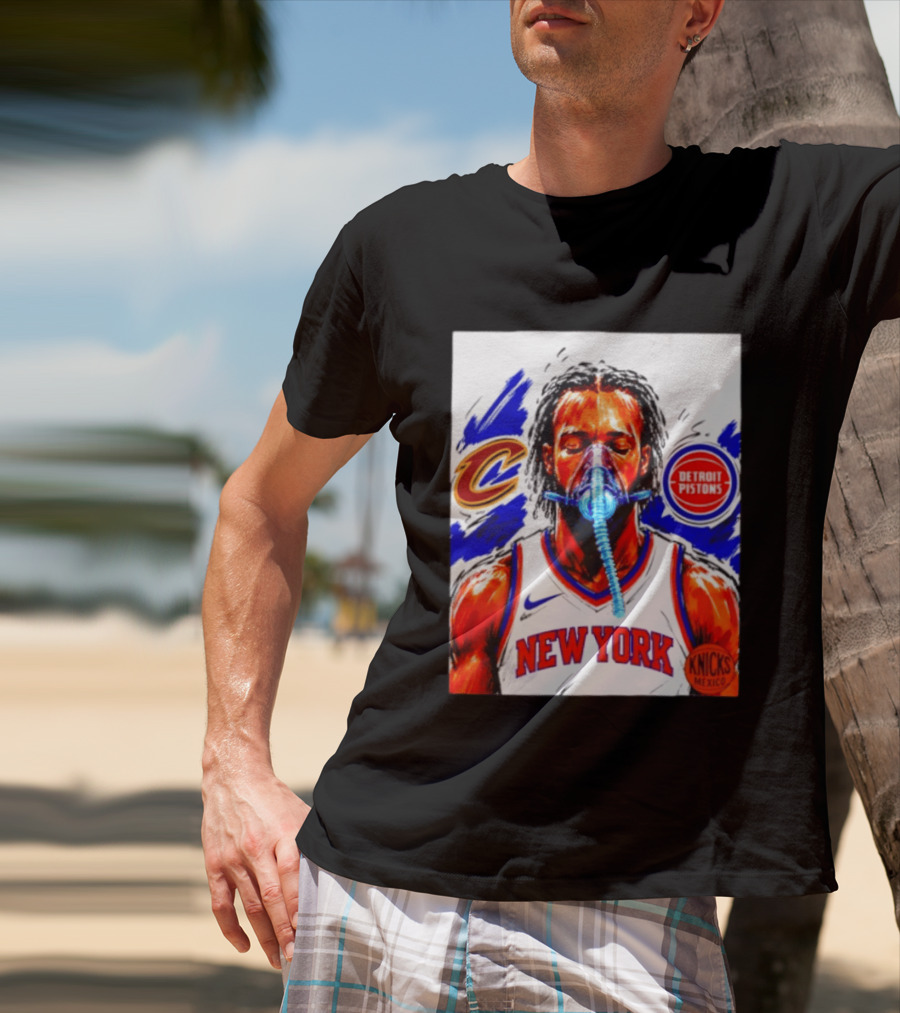 New York Knicks Jalen Brunson Vs Detroit Pistons Cleveland Cavaliers Matchup Knicks Mexico T-Shirt