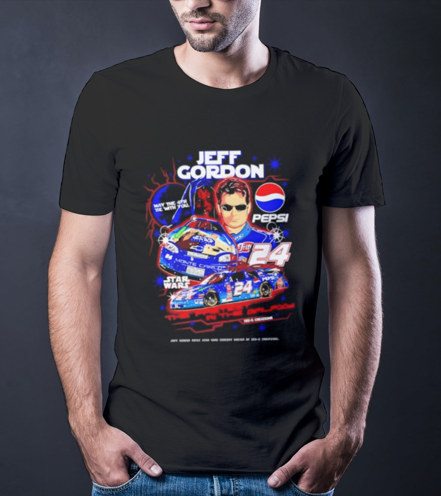 Jeff Gordon Pepsi Star Wars Monte Carlo 24 NASCAR Racing T-Shirt