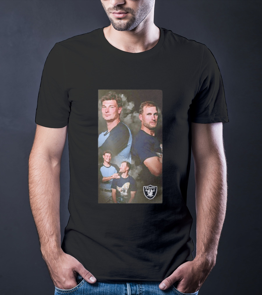 Las Vegas Raiders Kirk Cousins And Fernando Mendoza With Team T-Shirt