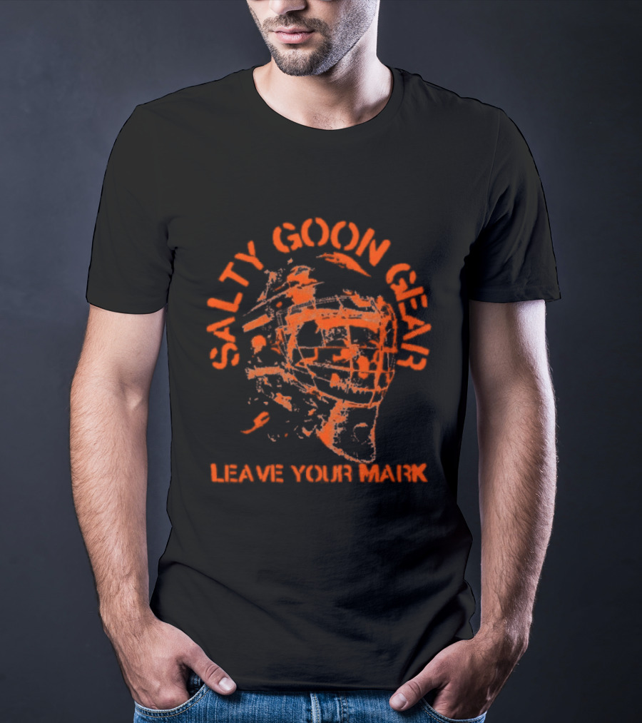 Salty Goon Gear Leave Your Mark Goalie Skeleton T-Shirt