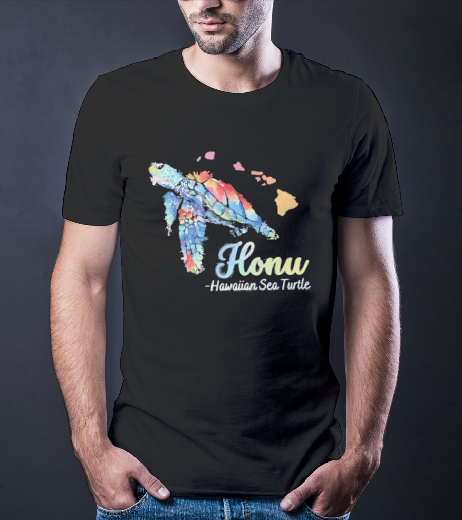 Honu Hawaiian Sea Turtle Watercolor T-Shirt