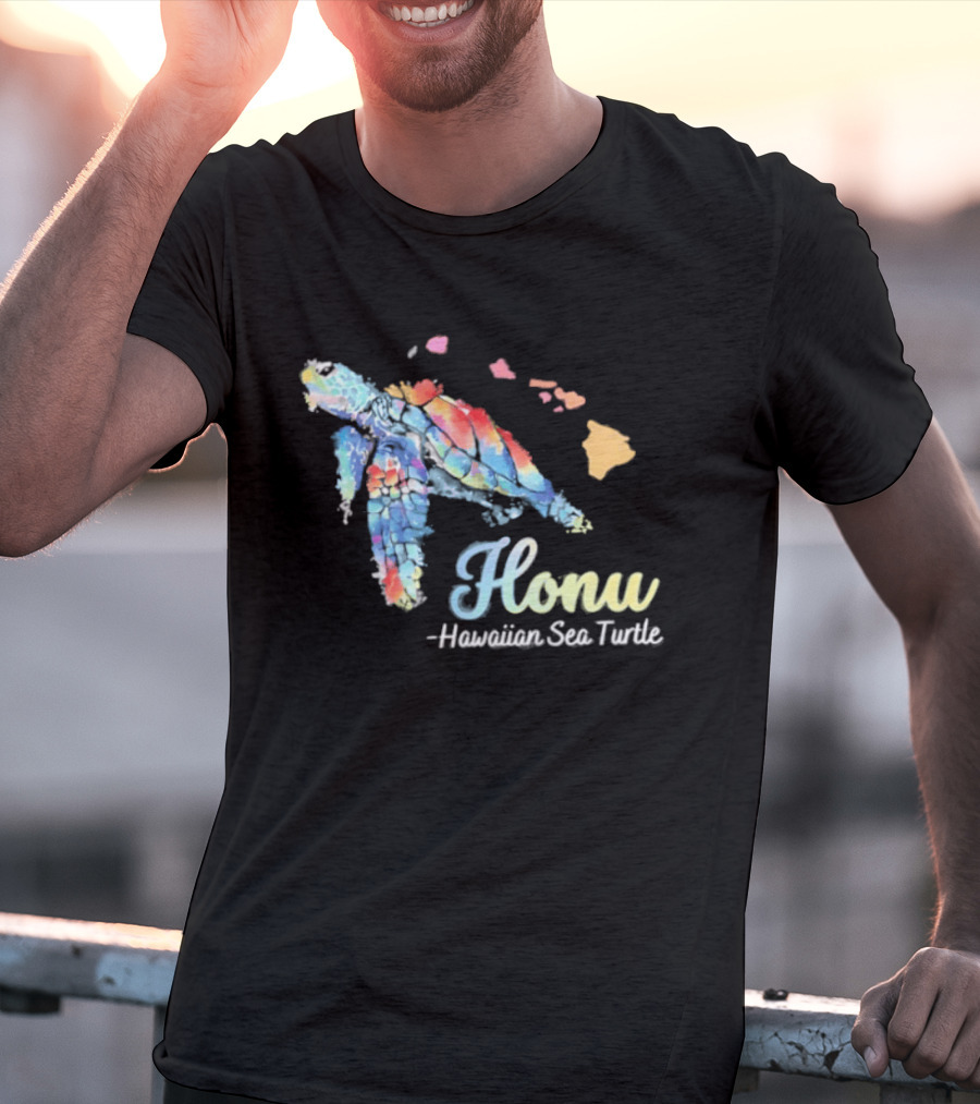 Honu Hawaiian Sea Turtle Watercolor T-Shirt