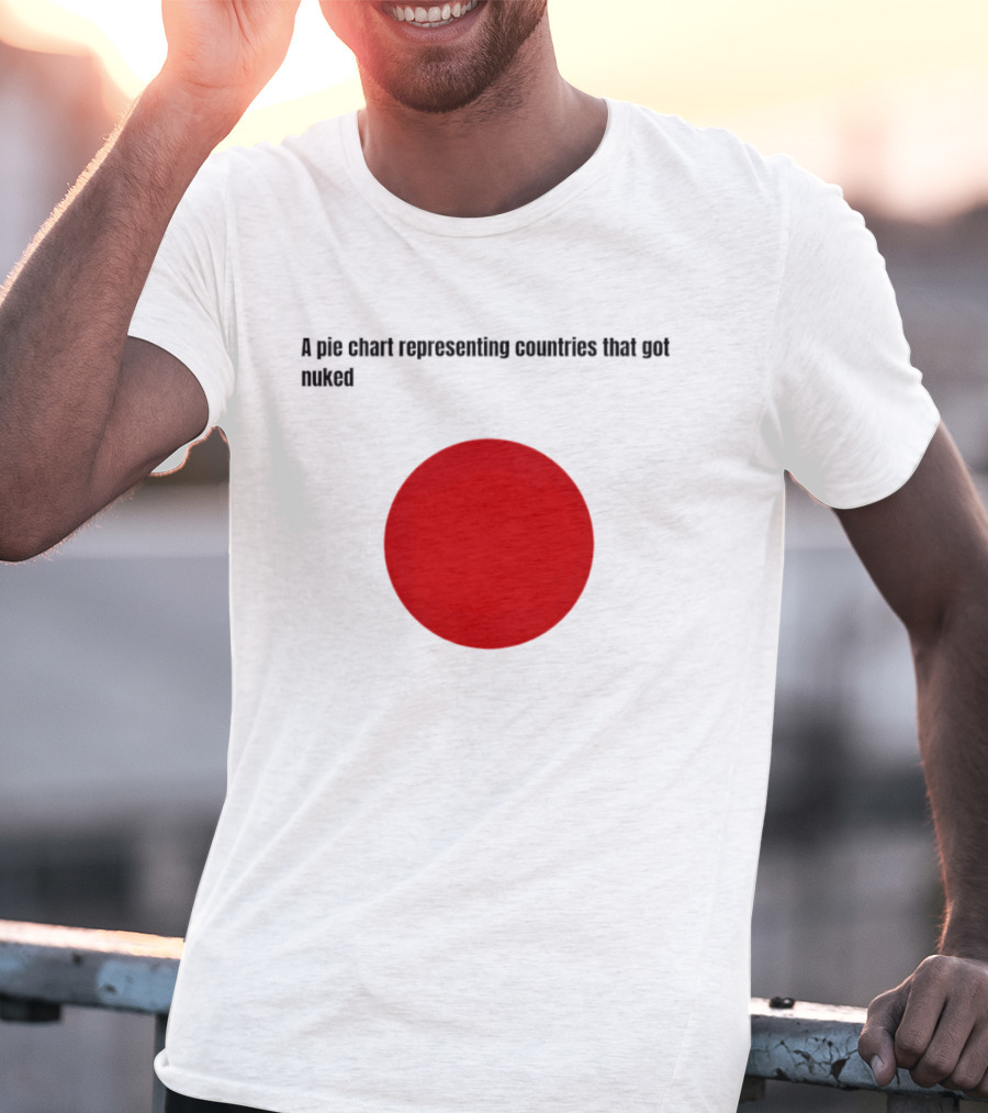 A Pie Chart Representing Countries That Got Nuked Red Circle T-Shirt