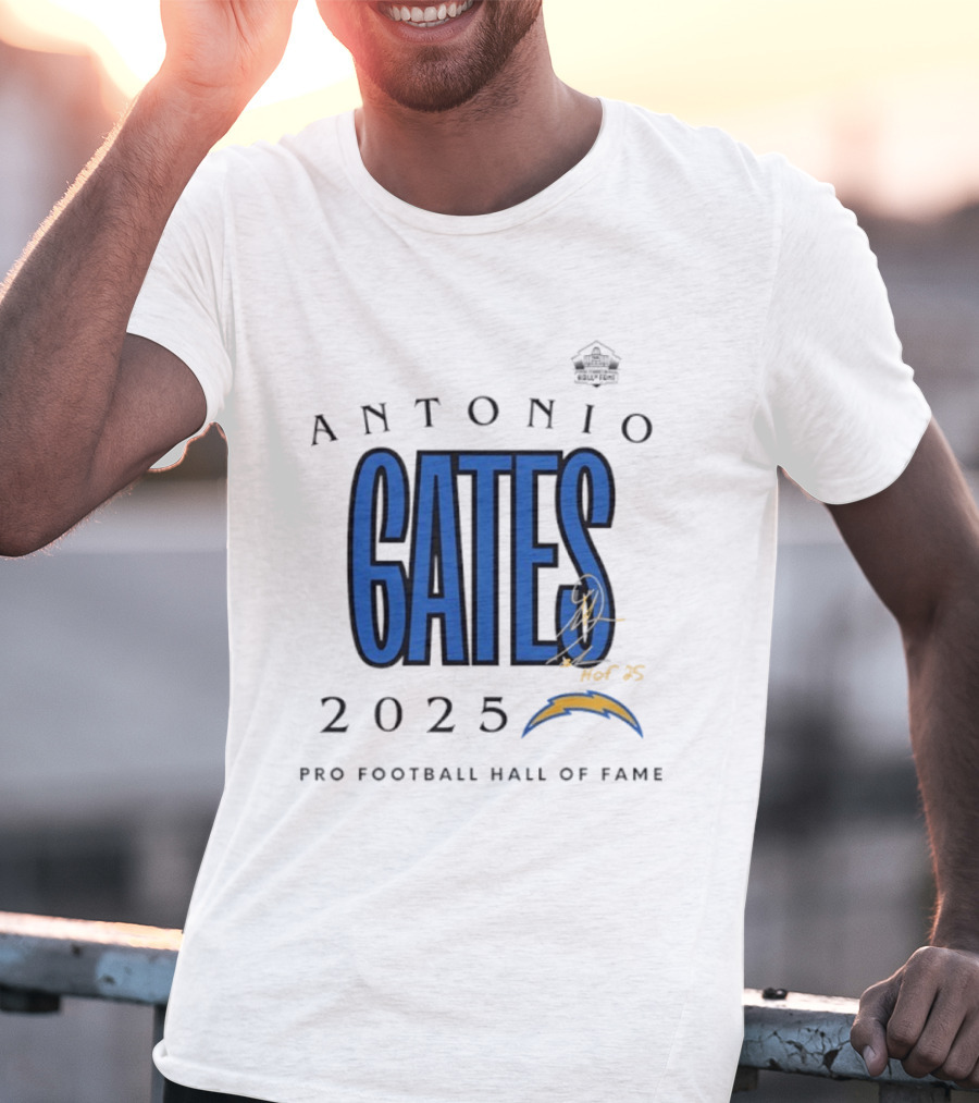 Antonio Gates Los Angeles Chargers Pro Football Hall Of Fame 2025 T-Shirt