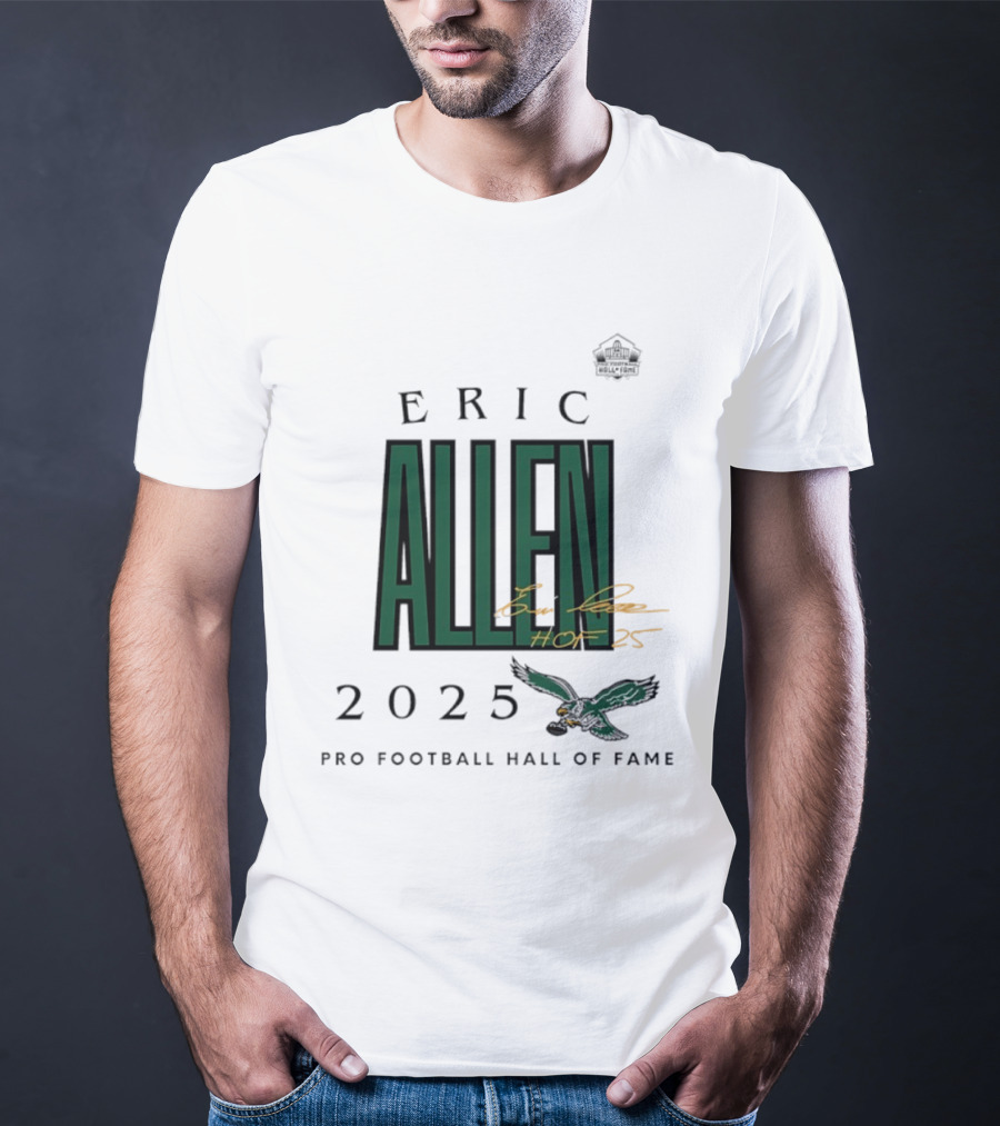 Eric Allen Philadelphia Eagles 2025 Pro Football Hall Of Fame T-Shirt