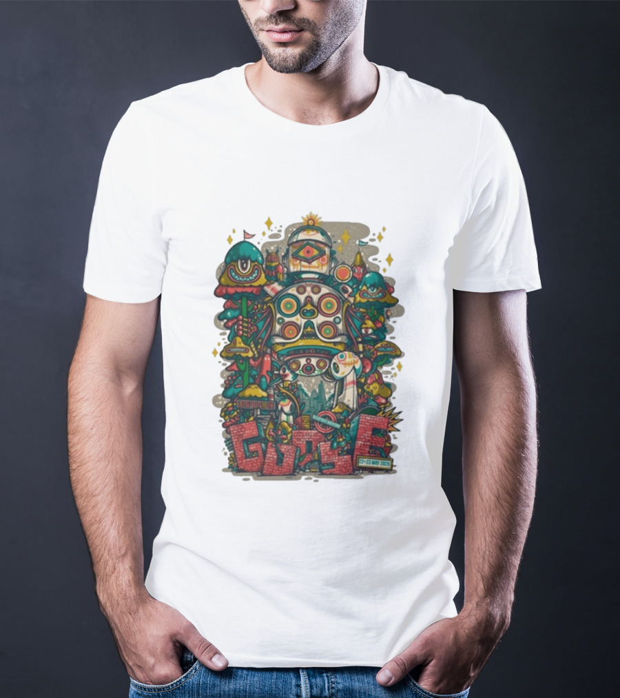 Goose London UK Tour May 22 23 2026 Psychedelic Robot Mushroom T-Shirt