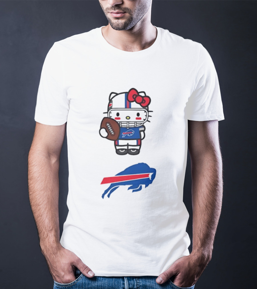 Hello Kitty Buffalo Bills Football Player Team T-Shirt