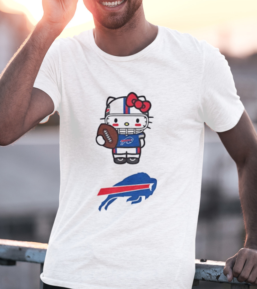 Hello Kitty Buffalo Bills Football Player Team T-Shirt