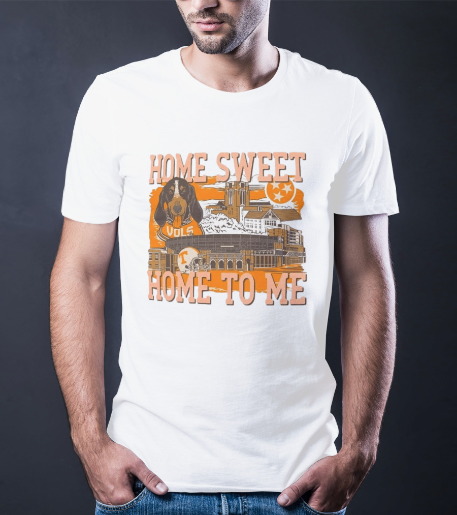 Tennessee Volunteers Home Sweet Home To Me Vols Dog Stadium Football T-Shirt
