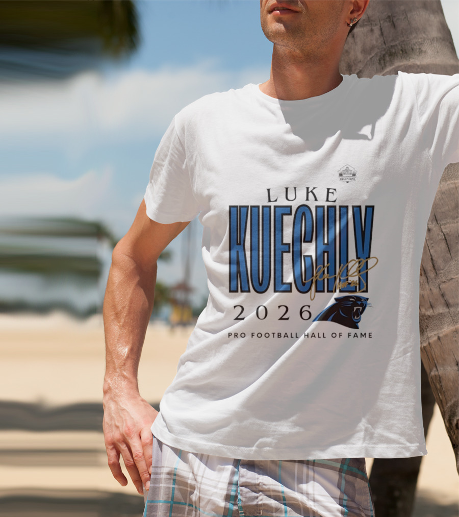 Luke Kuechly Carolina Panthers 2026 Pro Football Hall Of Fame Inductee T-Shirt