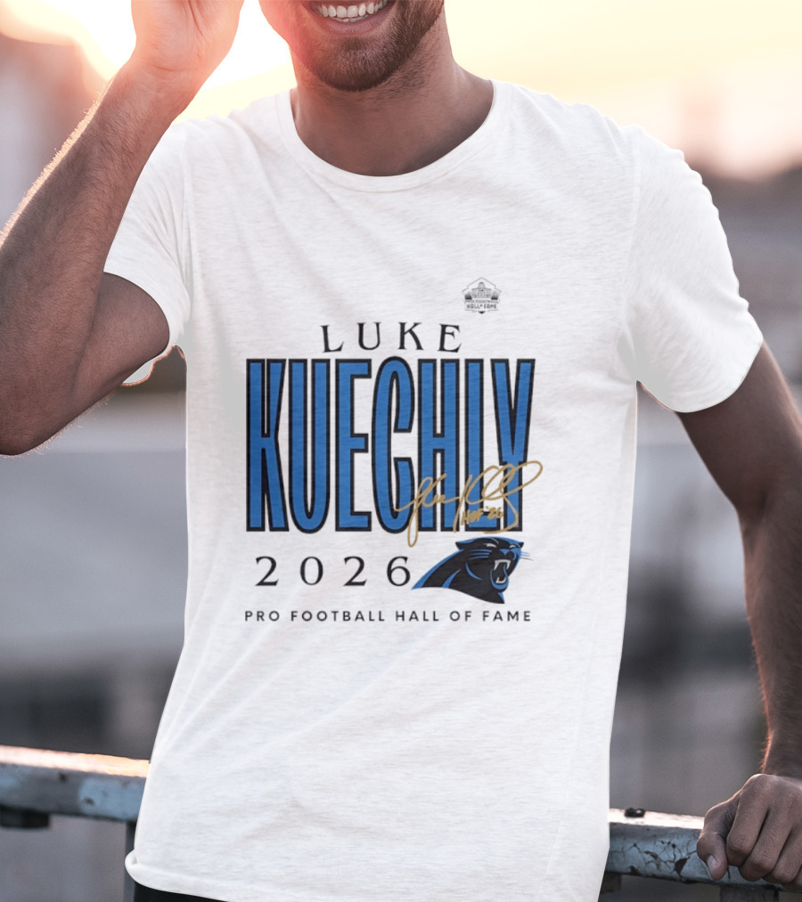 Luke Kuechly Carolina Panthers 2026 Pro Football Hall Of Fame Inductee T-Shirt