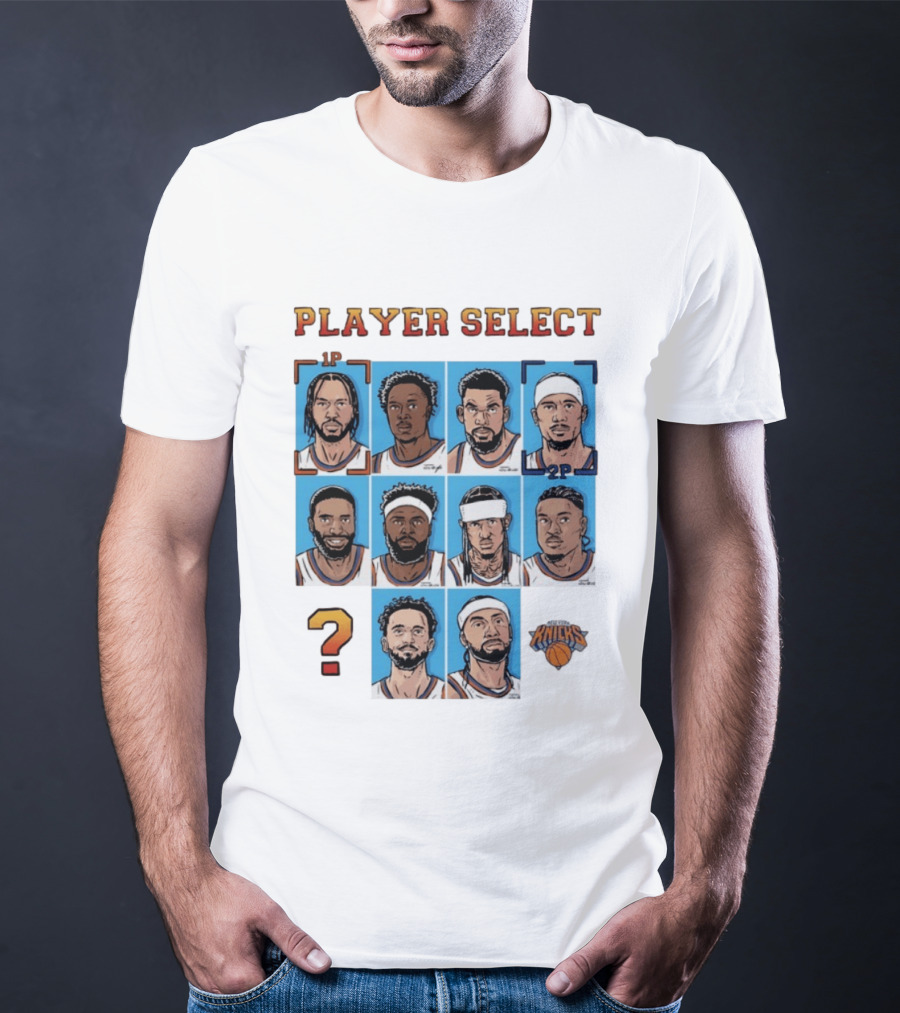 New York Knicks Player Select Collage With Iconic Team Logo And Player Portraits T-Shirt