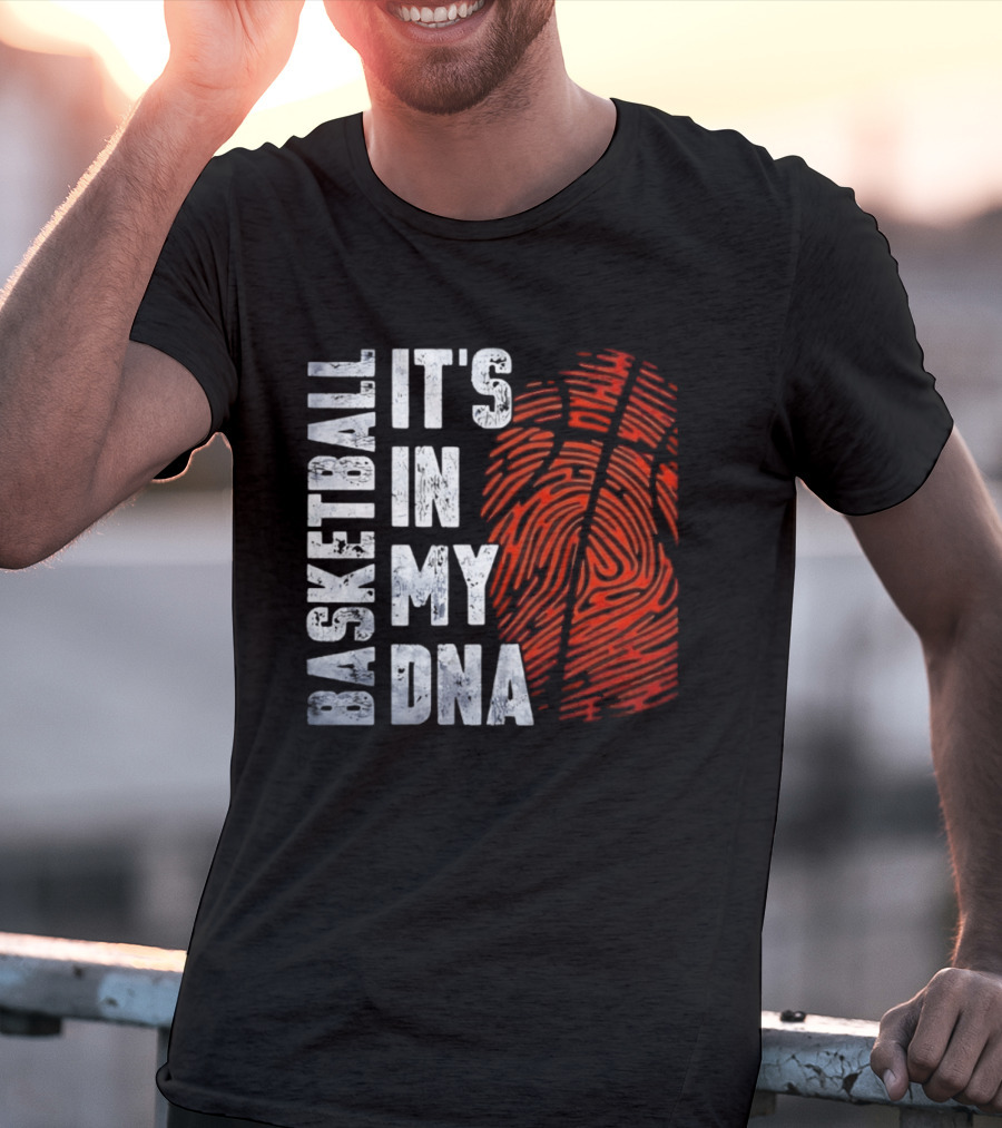 Basketball It's In My DNA Fingerprint T-Shirt
