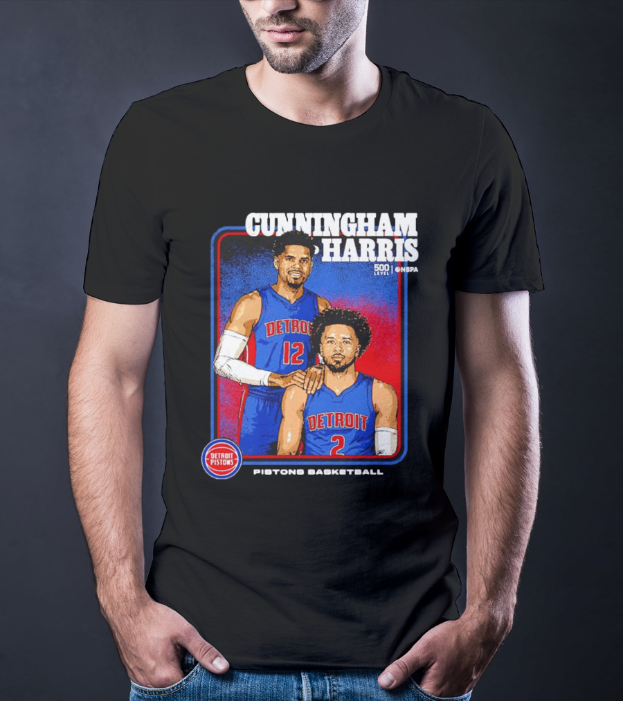 Cunningham Harris 500 Level Onepa Detroit Pistons Basketball T-Shirt