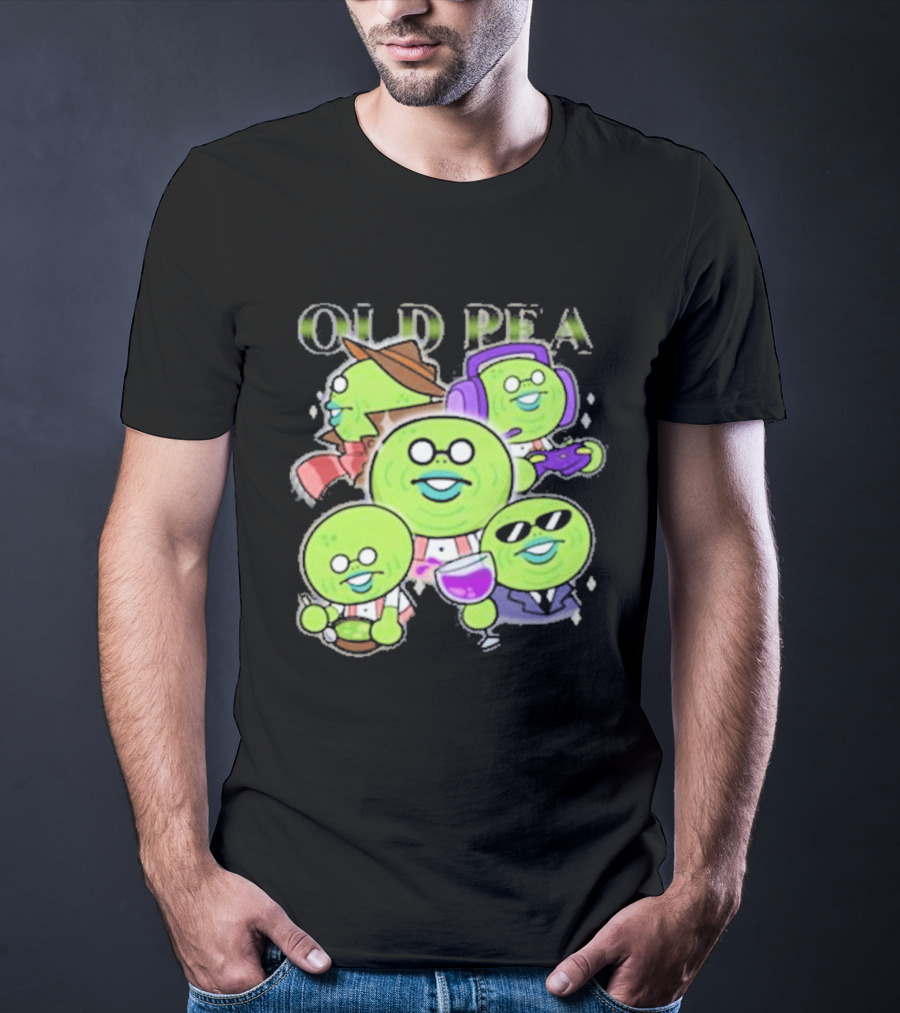 Chikn Nuggit Old Pea Glam Cartoon Characters With Sunglasses And Headphones T-Shirt