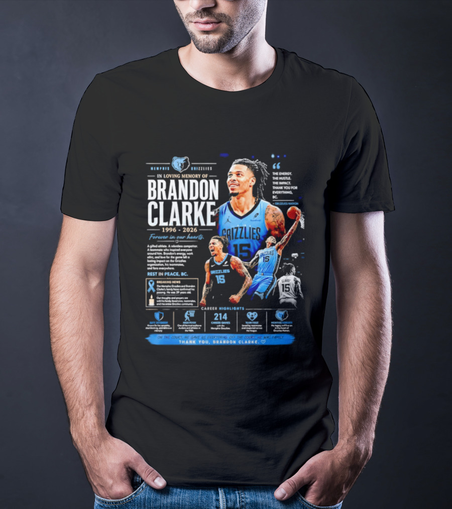Rip Brandon Clarke Of The Memphis Grizzlies T-Shirt