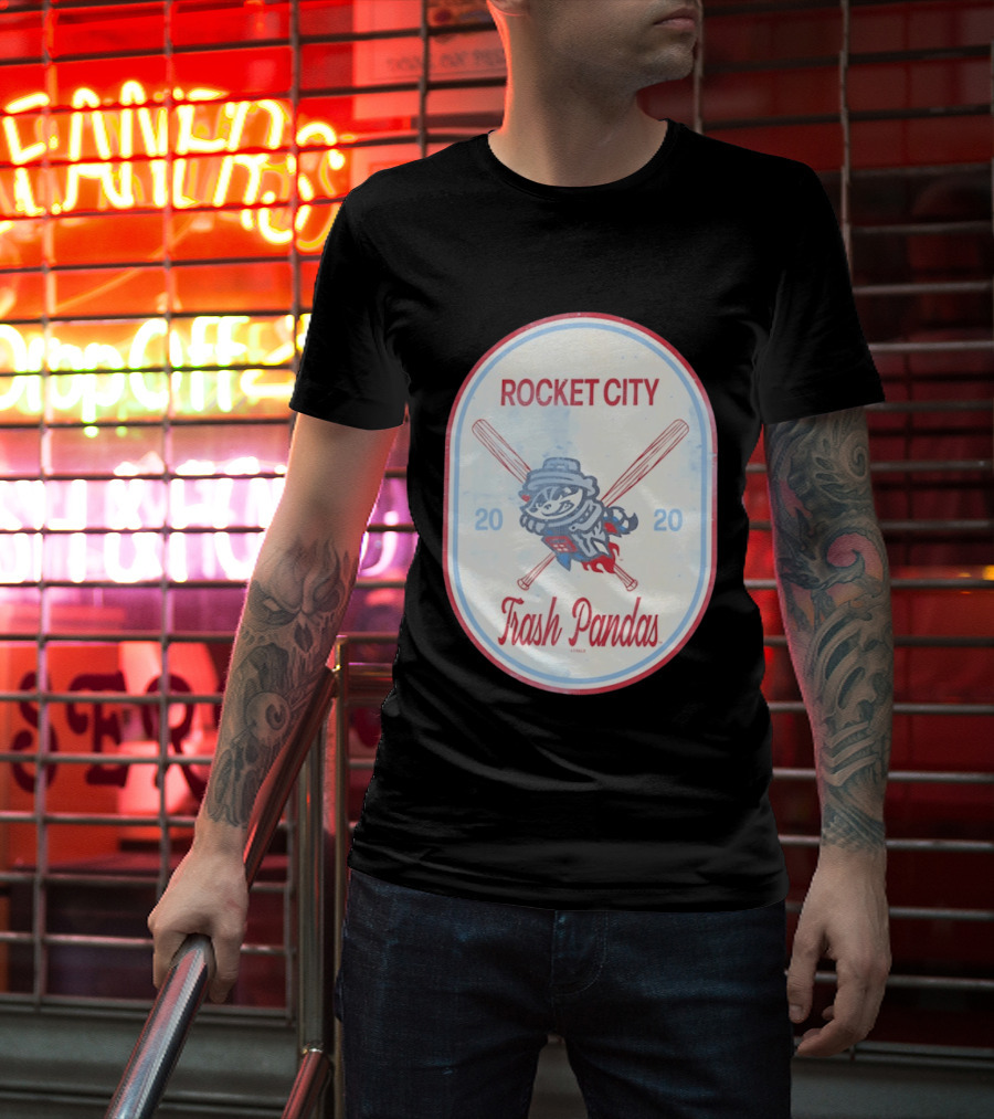 Rocket City Trash Pandas 2020 Raccoon Baseball T-Shirt