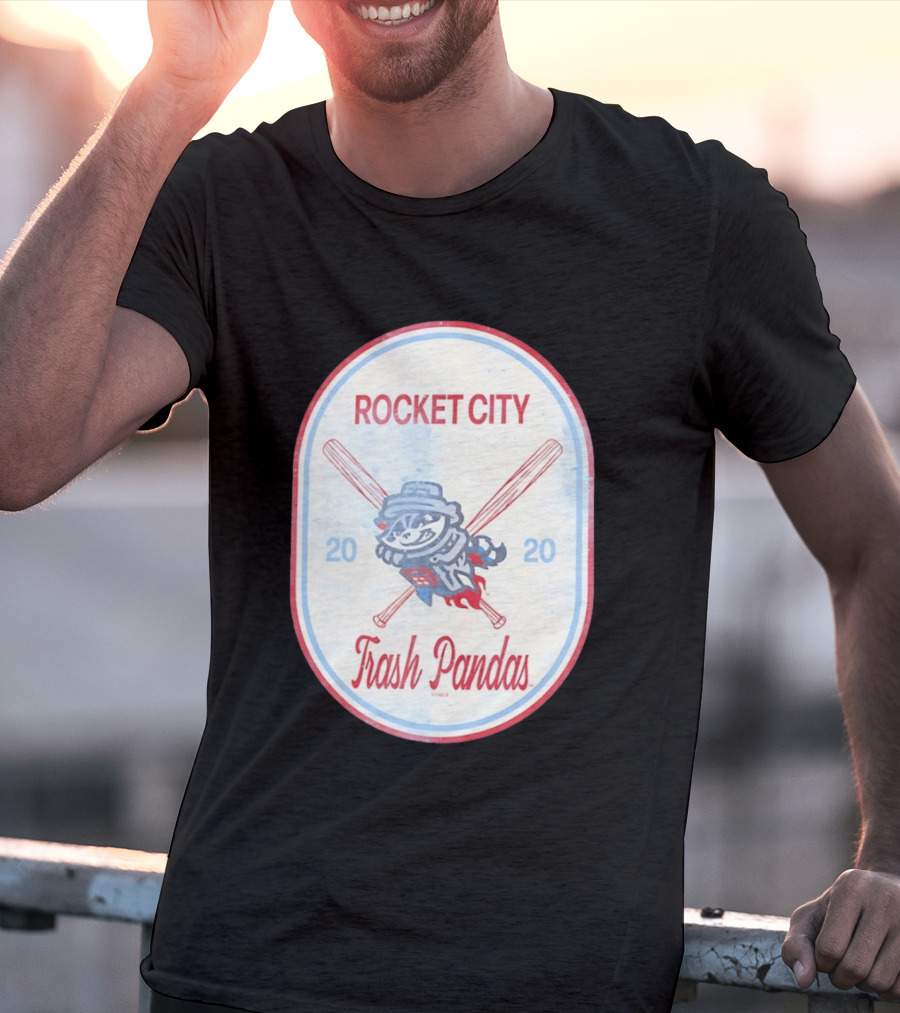 Rocket City Trash Pandas 2020 Raccoon Baseball T-Shirt