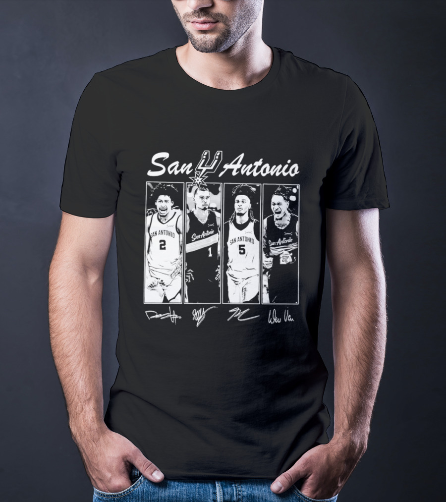 San Antonio Spurs Basketball Signatures And Players Number 2 1 5 T-Shirt