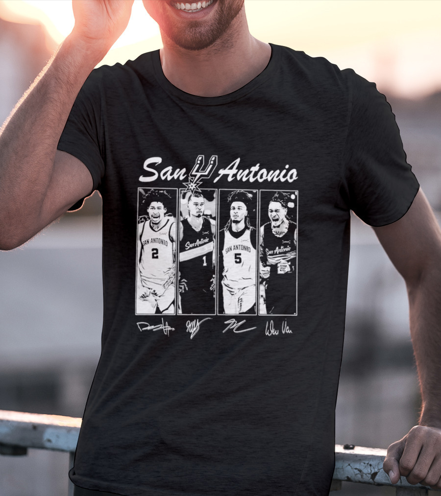 San Antonio Spurs Basketball Signatures And Players Number 2 1 5 T-Shirt