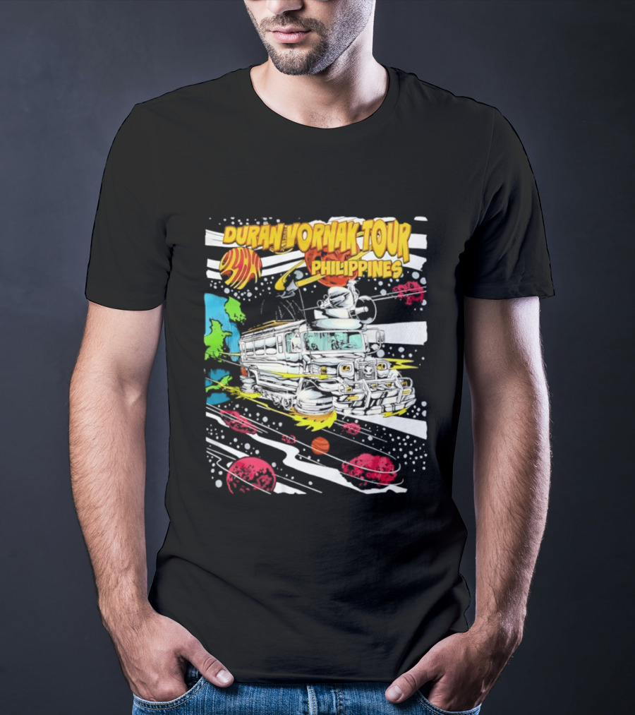 Duran Vornak Tour Philippines Colorful Jeepney Space Adventure T-Shirt