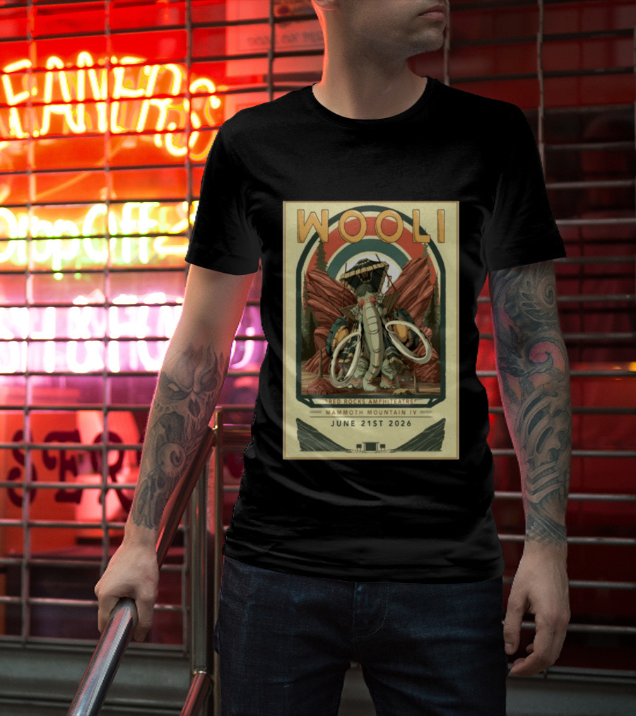 Wooli Red Rocks Amphitheatre Mammoth Mountain IV Jun 21 2026 T-Shirt