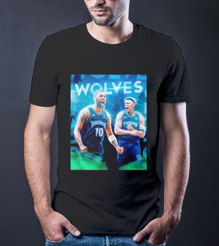 Wolves Timberwolves Kyrie Irving Anthony Edwards Basketball NBA Stars T-Shirt