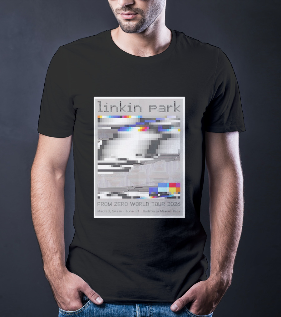 Linkin Park From Zero World Tour 2026 Madrid Spain June 24 Auditorio Miguel Rios T-Shirt