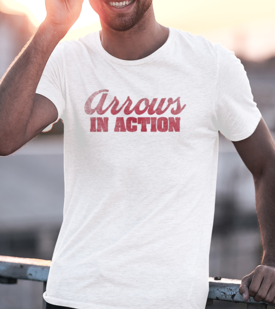 Arrows In Action Red Watercolor Script T-Shirt