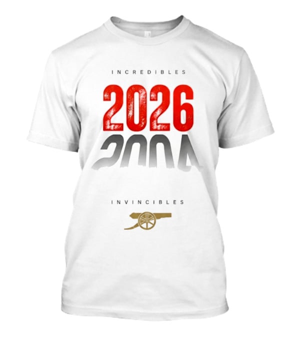 Incredibles 2026 Invincibles 2004 Arsenal FC Cannon T-Shirt