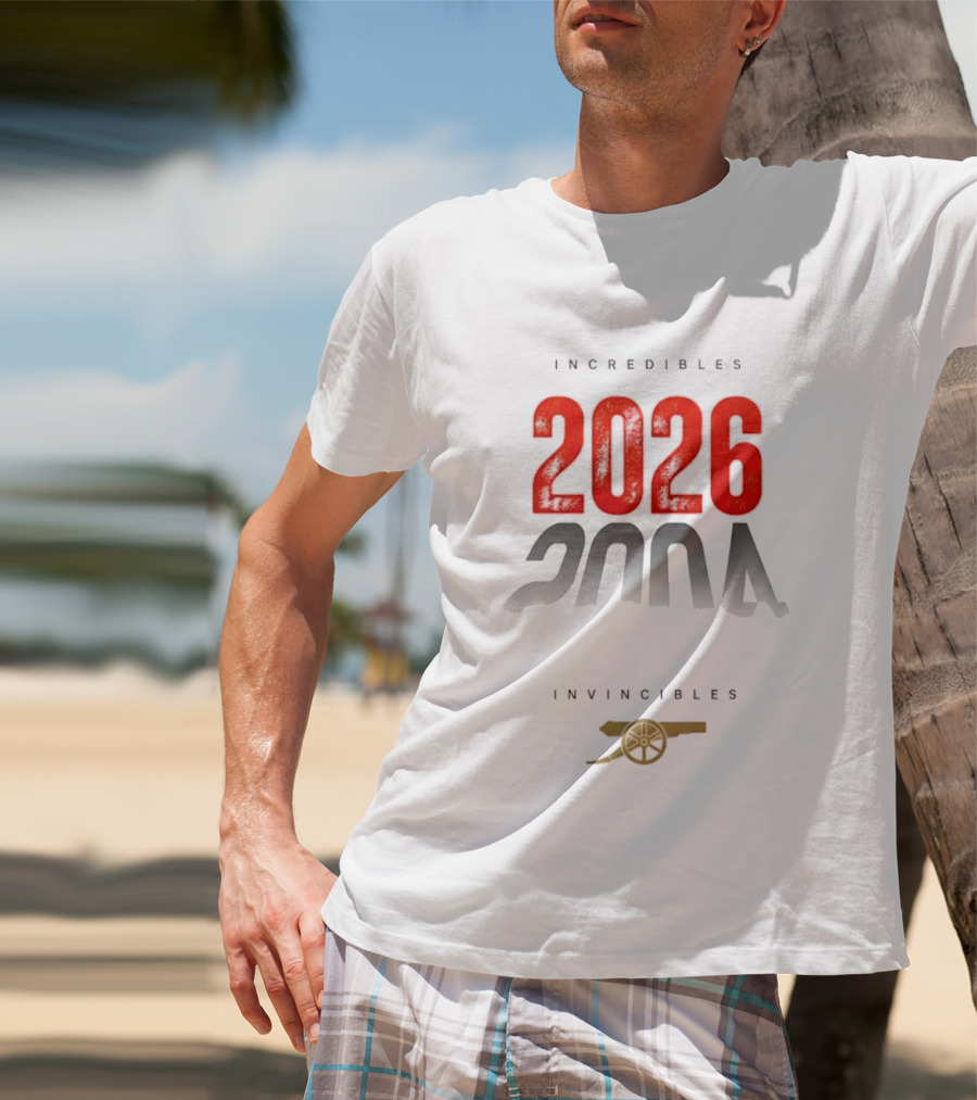 Incredibles 2026 Invincibles 2004 Arsenal FC Cannon T-Shirt