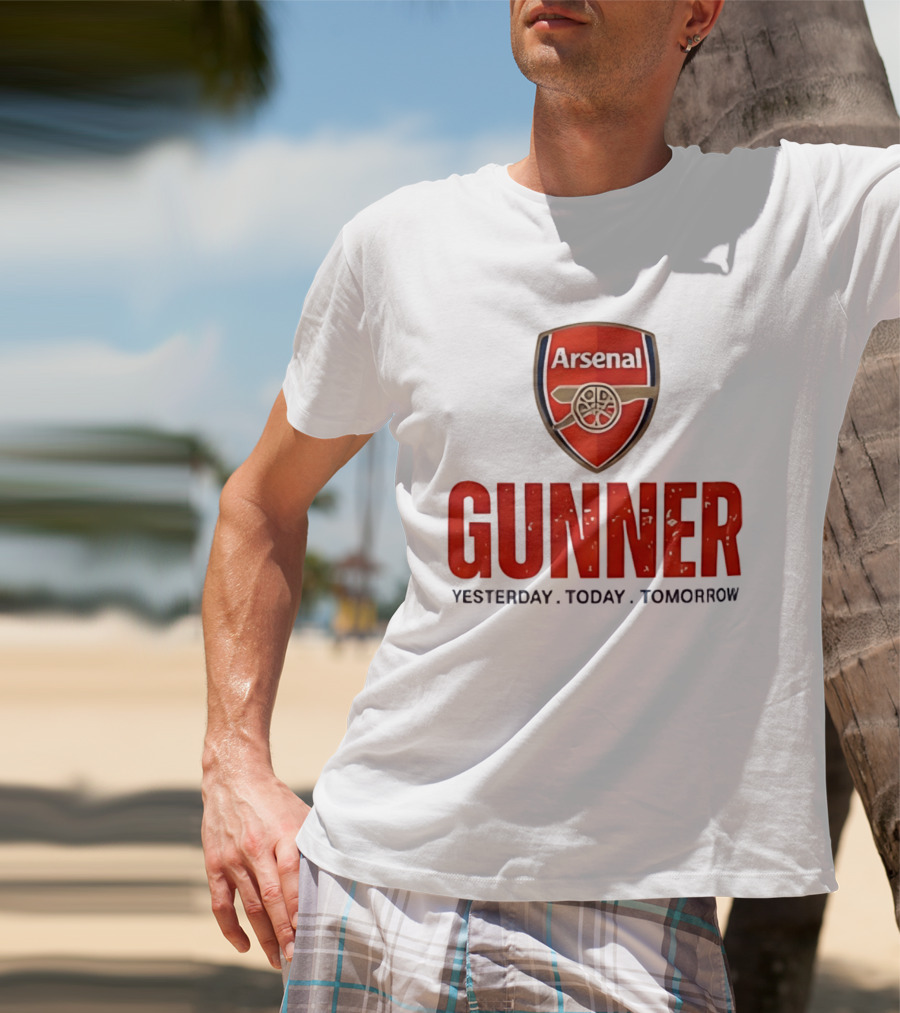 Arsenal Gunner Emblem Yesterday Today Tomorrow T-Shirt