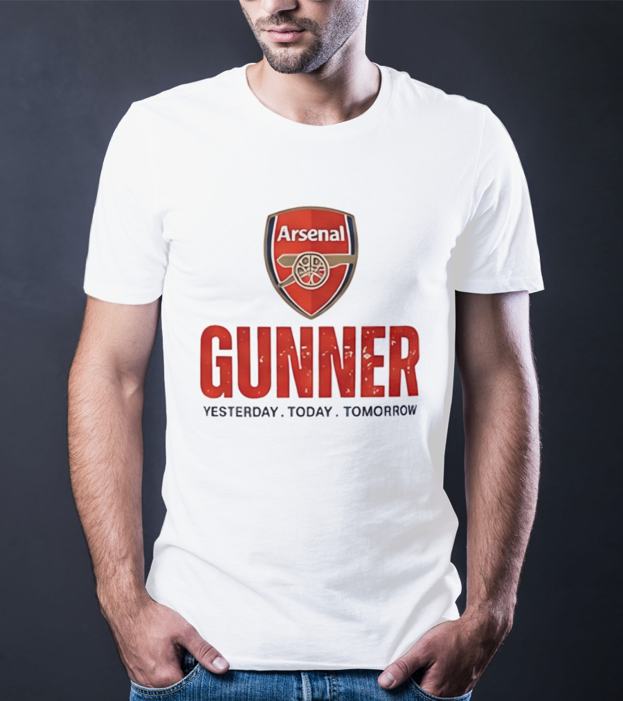 Arsenal Gunner Emblem Yesterday Today Tomorrow T-Shirt