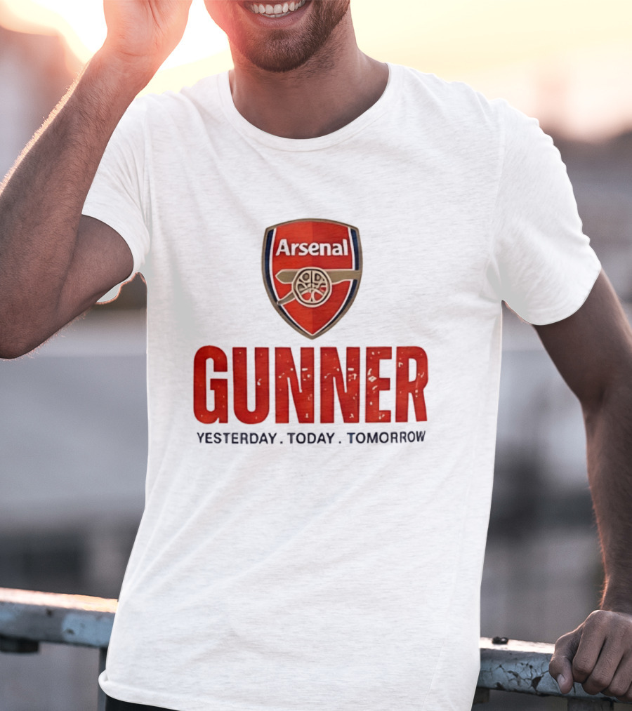 Arsenal Gunner Emblem Yesterday Today Tomorrow T-Shirt