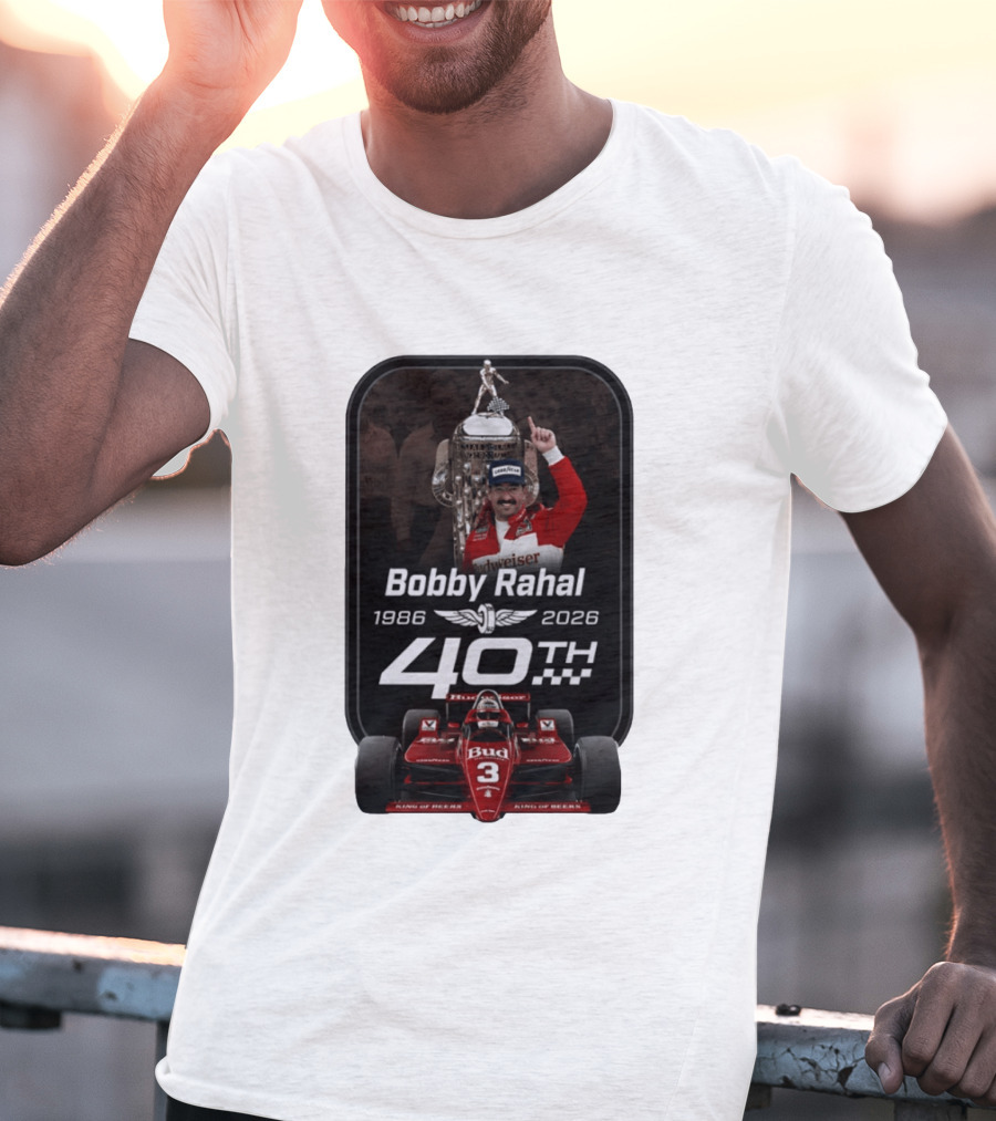 Bobby Rahal 40th Anniversary 1986 2026 Racing Budweiser IndyCar T-Shirt