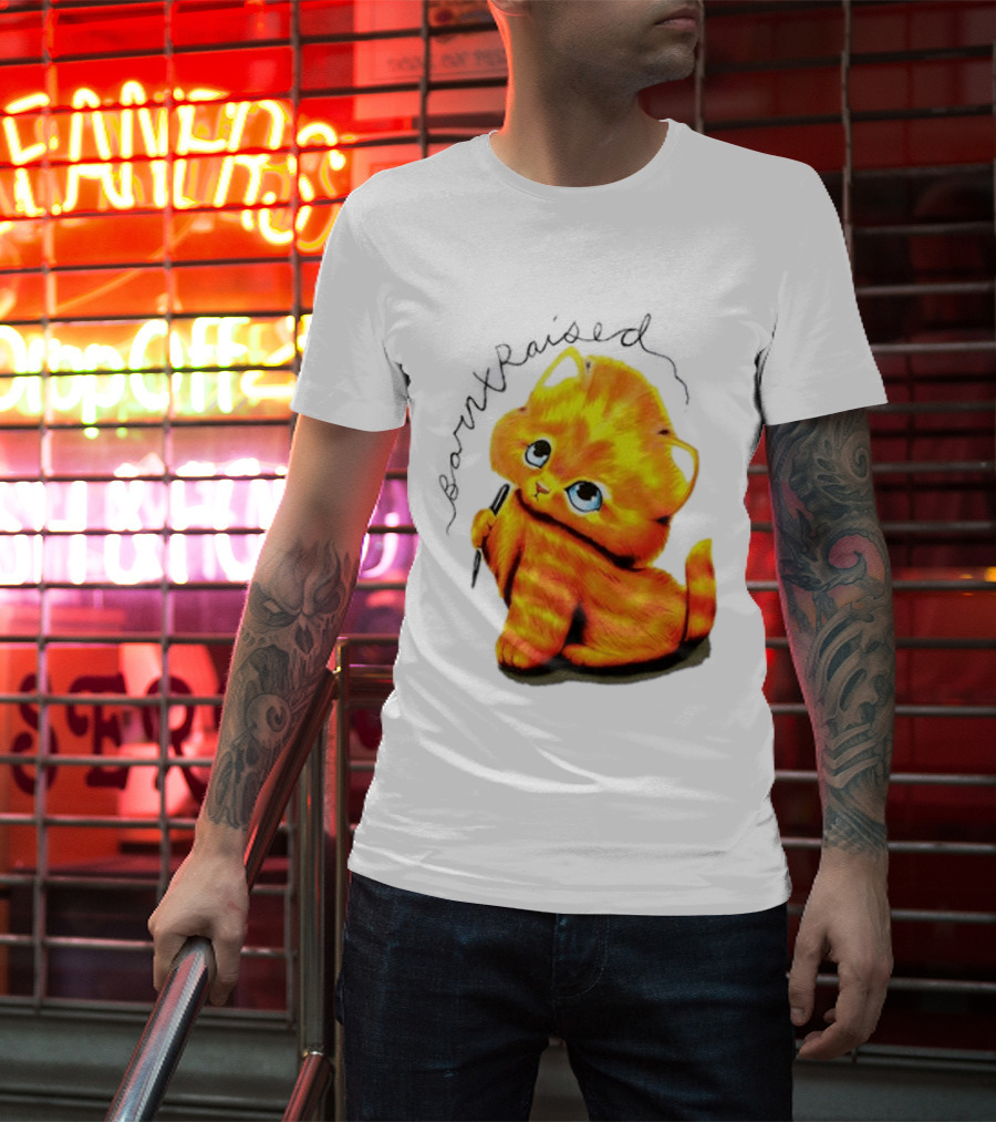 Born X Raised Mischief Orange Cat T-Shirt