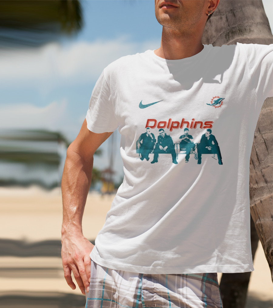 Miami Dolphins Nike Collaboration U2 Band Meeting T-Shirt