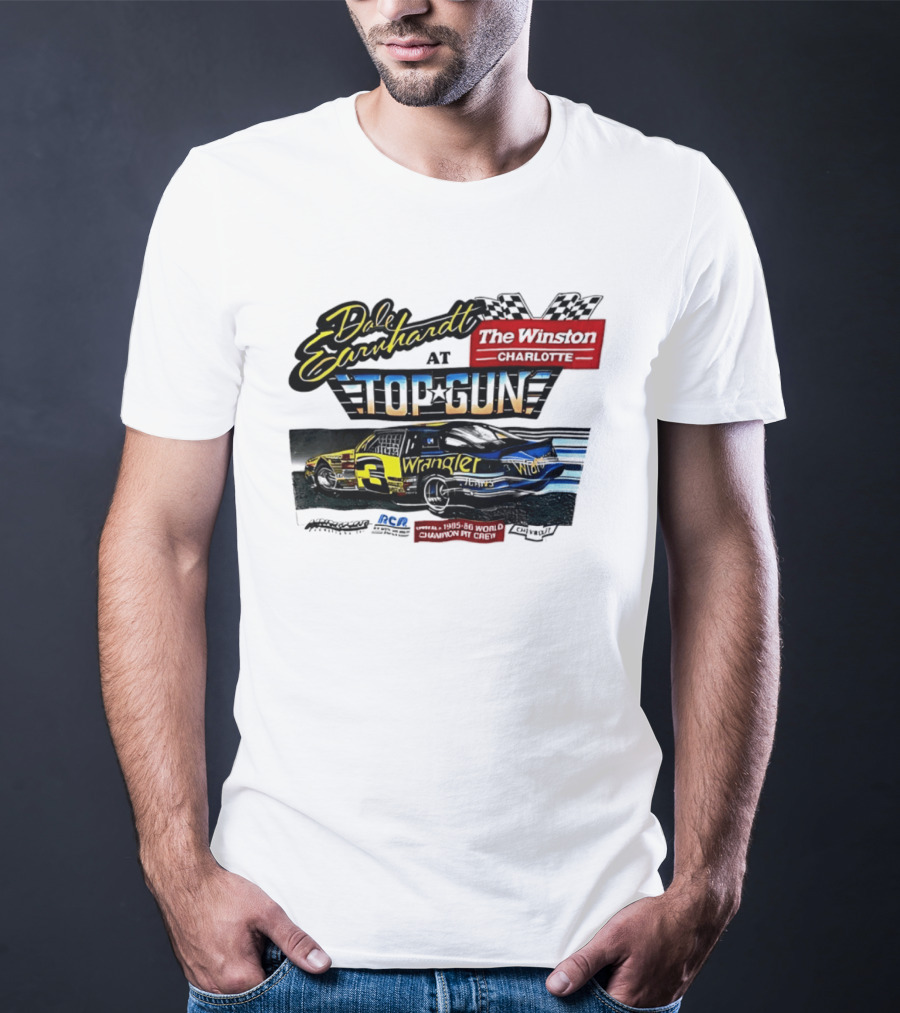 Dale Earnhardt At Top Gun The Winston Charlotte Wrangler Racing T-Shirt