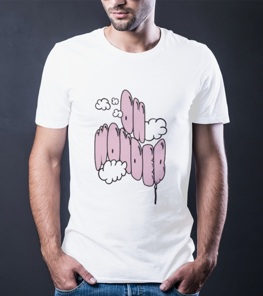 Oh Wonder Pink Balloon Text With Clouds T-Shirt