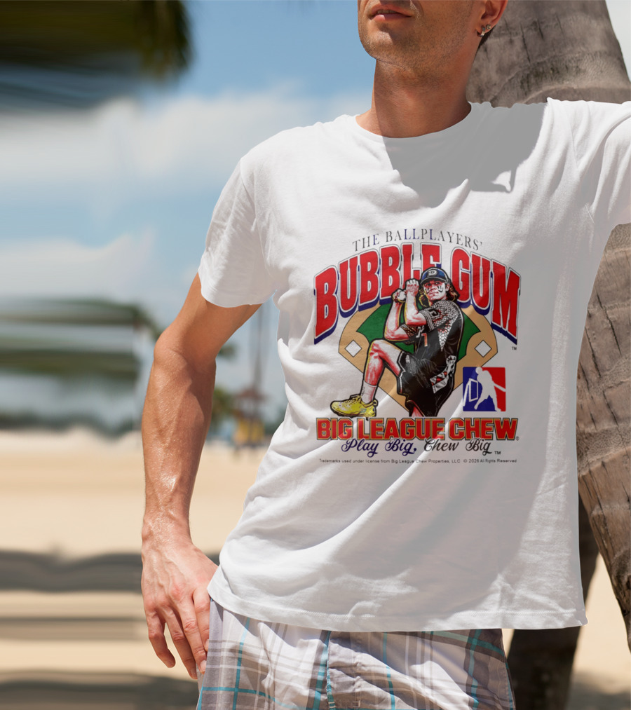 The Ballplayers' Bubble Gum Big League Chew Play Big Chew Big T-Shirt