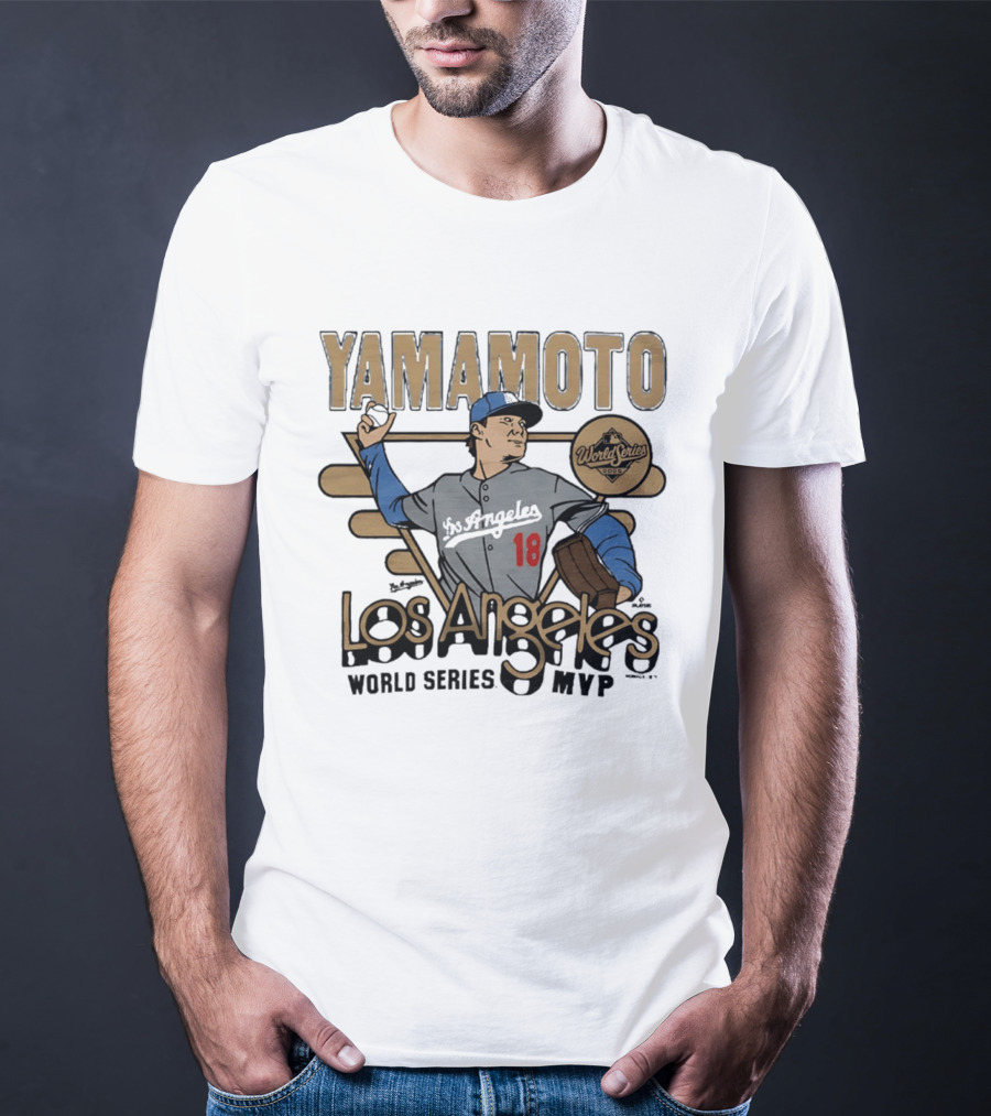 Yamamoto Los Angeles World Series MVP Dodgers Baseball Player T-Shirt