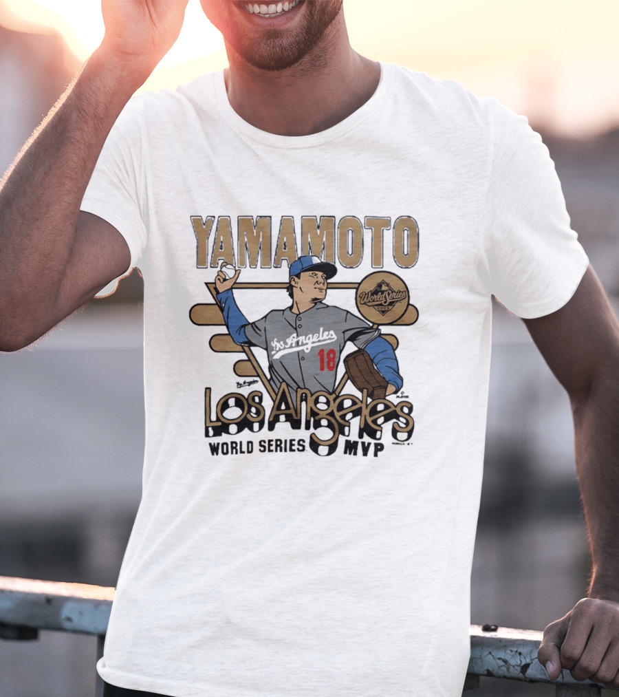 Yamamoto Los Angeles World Series MVP Dodgers Baseball Player T-Shirt