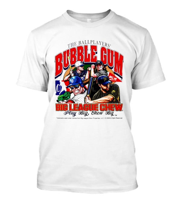 The Ballplayers' Bubble Gum Big League Chew Play Big Chew Big T-Shirt
