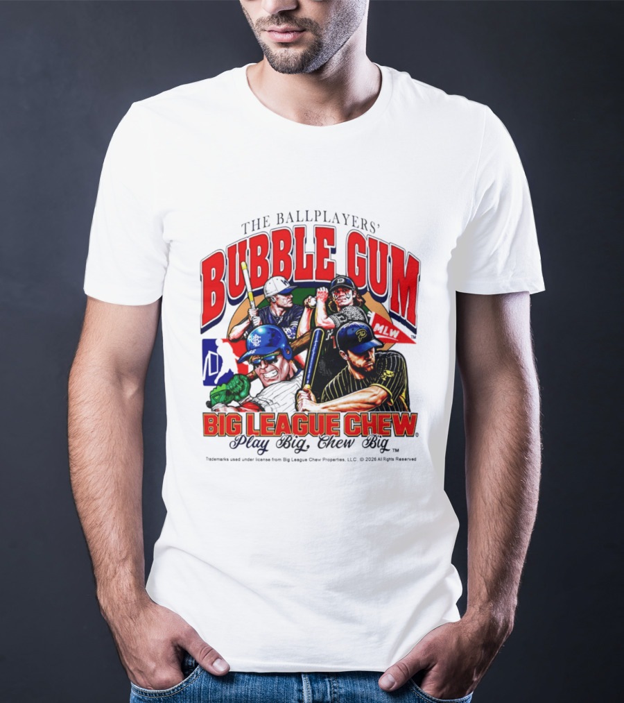 The Ballplayers' Bubble Gum Big League Chew Play Big Chew Big T-Shirt