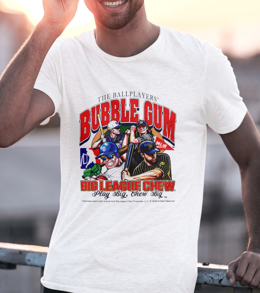 The Ballplayers' Bubble Gum Big League Chew Play Big Chew Big T-Shirt