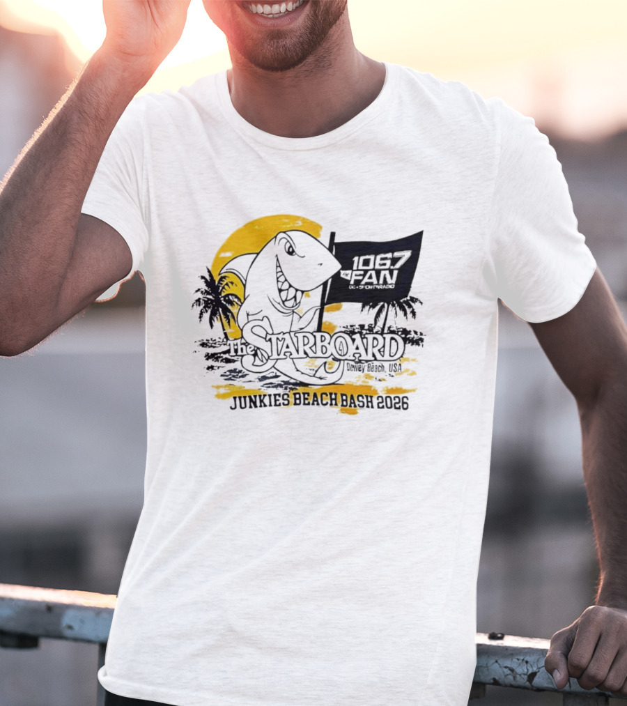 The Starboard 106.7 Junkies Beach Bash Dewey Beach USA 2026 T-Shirt