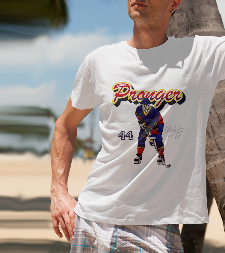 Chris Pronger 44 Edmonton Oilers Hockey Player T-Shirt